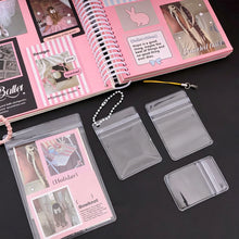 Load image into Gallery viewer, PVC Offset Hole Transparent Storage Bag Anti Oxidation Jewelry Sealed Bag Keychain Packaging Hole Design Pouch