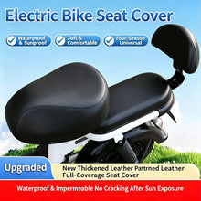 Load image into Gallery viewer, 1pcs/2pcs/3Pcs Set Electric Bicycle Leather Seat Front Rear Back Saddle Cover Motorcycle Rear Seat Saddle Protector Cycling Cushion All-Season Elastic Jacquard Cushion