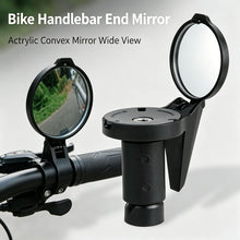 Load image into Gallery viewer, Adjustable Cycling Handlebar Convex Mirror HD Rotate Bike Handlebar Plug For MTB Road Bike Accessories Rear View Mirror