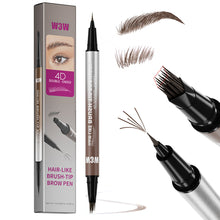 Load image into Gallery viewer, Dual Ended Eyebrow Pencil Square Angled Brush Multifunctional 3D Brow Dye Cream Anti-smudge Waterproof Eyebrow Tint Pen
