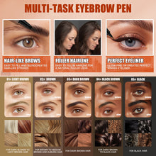 Load image into Gallery viewer, Dual Ended Eyebrow Pencil Square Angled Brush Multifunctional 3D Brow Dye Cream Anti-smudge Waterproof Eyebrow Tint Pen