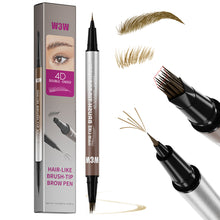 Load image into Gallery viewer, Dual Ended Eyebrow Pencil Square Angled Brush Multifunctional 3D Brow Dye Cream Anti-smudge Waterproof Eyebrow Tint Pen