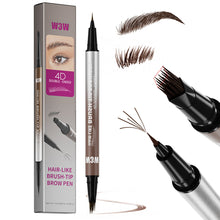 Load image into Gallery viewer, Dual Ended Eyebrow Pencil Square Angled Brush Multifunctional 3D Brow Dye Cream Anti-smudge Waterproof Eyebrow Tint Pen