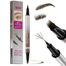 Load image into Gallery viewer, Dual Ended Eyebrow Pencil Square Angled Brush Multifunctional 3D Brow Dye Cream Anti-smudge Waterproof Eyebrow Tint Pen
