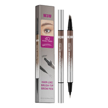 Load image into Gallery viewer, Dual Ended Eyebrow Pencil Square Angled Brush Multifunctional 3D Brow Dye Cream Anti-smudge Waterproof Eyebrow Tint Pen