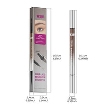 Load image into Gallery viewer, Dual Ended Eyebrow Pencil Square Angled Brush Multifunctional 3D Brow Dye Cream Anti-smudge Waterproof Eyebrow Tint Pen