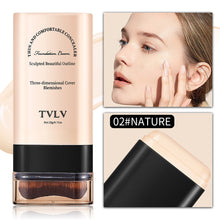 Load image into Gallery viewer, Velvet Moist Light Eraser Foundation Stick with Brush Long-Lasting Flawless Concealer Cream Makeup for Face Beauty Cosmetic