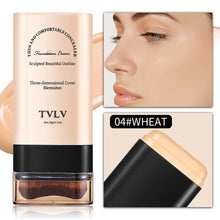 Load image into Gallery viewer, Velvet Moist Light Eraser Foundation Stick with Brush Long-Lasting Flawless Concealer Cream Makeup for Face Beauty Cosmetic