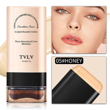 Load image into Gallery viewer, Velvet Moist Light Eraser Foundation Stick with Brush Long-Lasting Flawless Concealer Cream Makeup for Face Beauty Cosmetic