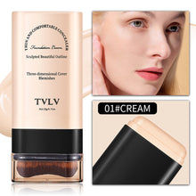 Load image into Gallery viewer, Velvet Moist Light Eraser Foundation Stick with Brush Long-Lasting Flawless Concealer Cream Makeup for Face Beauty Cosmetic