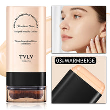 Load image into Gallery viewer, Velvet Moist Light Eraser Foundation Stick with Brush Long-Lasting Flawless Concealer Cream Makeup for Face Beauty Cosmetic