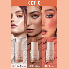 Load image into Gallery viewer, 3pcs/set Contour Sticks Highlighter Stick Blush Stick Cream Contour Including Contour Brush Creates Facial Contours Makeup Cosmetic