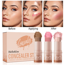 Load image into Gallery viewer, 3pcs/set Contour Sticks Highlighter Stick Blush Stick Cream Contour Including Contour Brush Creates Facial Contours Makeup Cosmetic