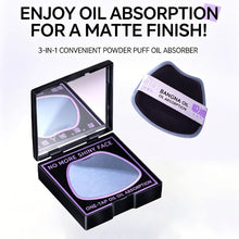 Load image into Gallery viewer, 150Pcs Facial Oil-Blotting Paper with Mirror & Puff for Makeup Setting Portable Oil-Control Oil-absorbing Wood Pulp Paper