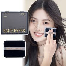 Load image into Gallery viewer, 100Pcs Facial Oil-Blotting Paper with Mirror & Puff for Makeup Setting Portable Oil-Control Oil-absorbing Wood Pulp Paper