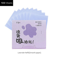 Load image into Gallery viewer, 100Pcs Facial Oil-Blotting Paper with Mirror & Puff for Makeup Setting Portable Oil-Control Oil-absorbing Wood Pulp Paper
