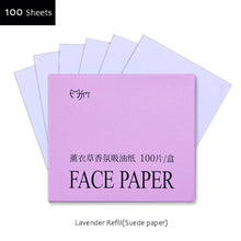 Load image into Gallery viewer, 100Pcs Facial Oil-Blotting Paper with Mirror & Puff for Makeup Setting Portable Oil-Control Oil-absorbing Wood Pulp Paper