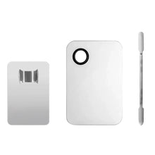 Load image into Gallery viewer, Stainless Steel Makeup Mixing Palette Foundation Spatula Makeup MixingTray Nail Art Palet Beauty Tools