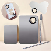 Load image into Gallery viewer, Stainless Steel Makeup Mixing Palette Foundation Spatula Makeup MixingTray Nail Art Palet Beauty Tools