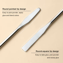 Load image into Gallery viewer, Stainless Steel Foundation Mixing Stick Double-Ended Makeup Color Blending Tool for Liquid Foundation & Concealer Nail Art Pigment Stirring Rod Cosmetic Spatula for Home & Salon