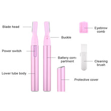 Load image into Gallery viewer, Electric Eyebrow Trimmer Stainless Steel Head Multifunctional Eyebrow Shaver for Multiple Brow Shapes Facial Hair Remover