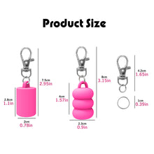 Load image into Gallery viewer, Donut Silicone Keychain Cap Portable Durable Holder Keychain Compatible For Lipgloss Storage And Balm Cap