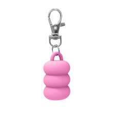 Load image into Gallery viewer, Donut Silicone Keychain Cap Portable Durable Holder Keychain Compatible For Lipgloss Storage And Balm Cap