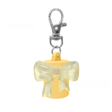 Load image into Gallery viewer, Bowknot Silicone Keychain Cap Portable Durable Holder Keychain Compatible For Lipgloss Storage And Balm Cap