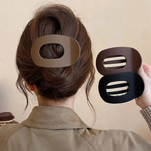 Load image into Gallery viewer, Korean Matte Oval Hair Clip Plastic Crab Hair Claw Elegant Spoon Shape Women Ponytail Hair Daliy Accessories