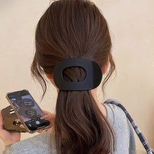 Load image into Gallery viewer, Korean Matte Oval Hair Clip Plastic Crab Hair Claw Elegant Spoon Shape Women Ponytail Hair Daliy Accessories