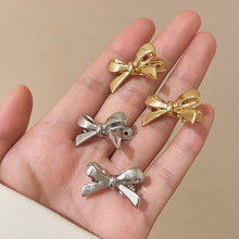 Load image into Gallery viewer, 1/2/4Pcs Elegant Cute Golden Silver Bow Hairpins Mini Fashion Hair Clip Women Daily Hair Decor Ornaments