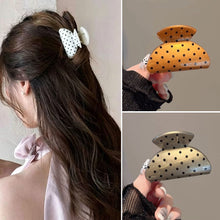 Load image into Gallery viewer, French Style Polka Dot Mini Fan Shaped Hair Clip Cute Daily Decorative Hair Claw Fashion Women Hair Accessories