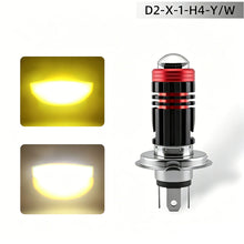 Load image into Gallery viewer, BA20D H4 P15D Motorcycle LED Driving Light High Power Scooter Spot Light with Yellow/White Lens Waterproof Fog Lamp