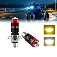 Load image into Gallery viewer, BA20D H4 P15D Motorcycle LED Driving Light High Power Scooter Spot Light with Yellow/White Lens Waterproof Fog Lamp
