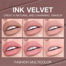 Load image into Gallery viewer, 6 Colors of Long-Lasting Velvet Nude Liquid Lipstick with Matte Texture Waterproof Non-Stick Cup Professional Lip Makeup Products