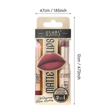 Load image into Gallery viewer, 2Pcs Lip Liner & Matte Lipstick Set Long Lasting Waterproof Non-Stick Cup Makeup Kit