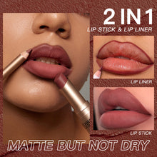 Load image into Gallery viewer, 2Pcs Lip Liner & Matte Lipstick Set Long Lasting Waterproof Non-Stick Cup Makeup Kit