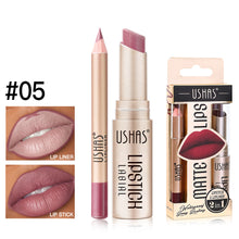 Load image into Gallery viewer, 2Pcs Lip Liner & Matte Lipstick Set Long Lasting Waterproof Non-Stick Cup Makeup Kit
