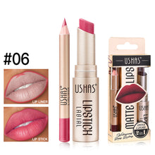 Load image into Gallery viewer, 2Pcs Lip Liner & Matte Lipstick Set Long Lasting Waterproof Non-Stick Cup Makeup Kit