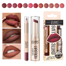 Load image into Gallery viewer, 2Pcs Lip Liner & Matte Lipstick Set Long Lasting Waterproof Non-Stick Cup Makeup Kit
