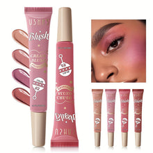 Load image into Gallery viewer, 4 Colors Liquid Blush & Eyeshadow 2-in-1 Lip Cheek Tint Shimmer Multi-Use Face Makeup Buildable Long Lasting Waterproof Pigment for Women