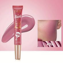 Load image into Gallery viewer, 4 Colors Liquid Blush & Eyeshadow 2-in-1 Lip Cheek Tint Shimmer Multi-Use Face Makeup Buildable Long Lasting Waterproof Pigment for Women