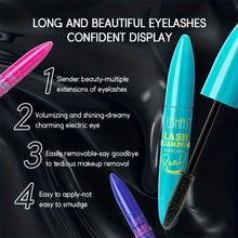 Load image into Gallery viewer, 4D Waterproof Fiber Mascara Long Lengthening & Volumizing Curl Liquid Black Lash Builder Smudge Proof For Natural Wispy Lashes