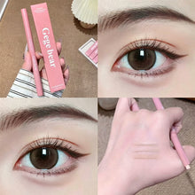 Load image into Gallery viewer, 2 in1 Double Ended Lying Silkworm Pencil Highlighter Nude Lower Eyelid Contour Aegyo-sal Eyeliner Makeup Stick with Detail Brush