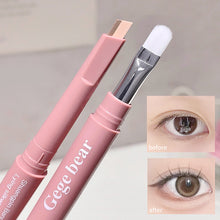 Load image into Gallery viewer, 2 in1 Double Ended Lying Silkworm Pencil Highlighter Nude Lower Eyelid Contour Aegyo-sal Eyeliner Makeup Stick with Detail Brush