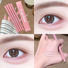 Load image into Gallery viewer, 2 in1 Double Ended Lying Silkworm Pencil Highlighter Nude Lower Eyelid Contour Aegyo-sal Eyeliner Makeup Stick with Detail Brush