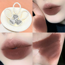 Load image into Gallery viewer, Mini Heart Shape Water Matte Mist Lip Glaze Creative Heart Pearl Pendant Lipstick Hydrating Moisturizing Long Lasting Lip Cosmetic