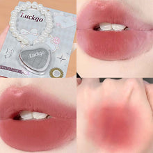 Load image into Gallery viewer, Mini Heart Shape Water Matte Mist Lip Glaze Creative Heart Pearl Pendant Lipstick Hydrating Moisturizing Long Lasting Lip Cosmetic