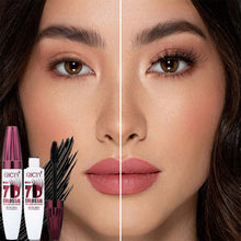 Load image into Gallery viewer, 7D Fiber Mascara Waterproof Long Lengthening Volumizing Curling Black Liquid Lash Builder False Lash Extension Effect