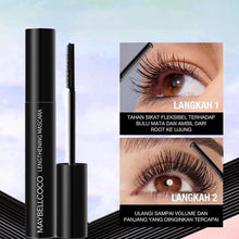 Load image into Gallery viewer, Waterproof Mascara Long Lengthening Curling Volume Sweat Proof Smudge Proof Non Flaking Black Liquid Lash Builder Extension Effect